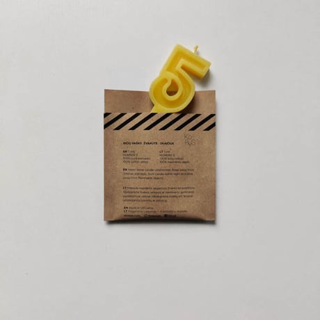 korys /  HANDMADE BEESWAX NUMBER CANDLES