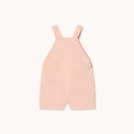 TINYCOTTONS  /  SOLID SHORT DUNGAREE -pastel pink