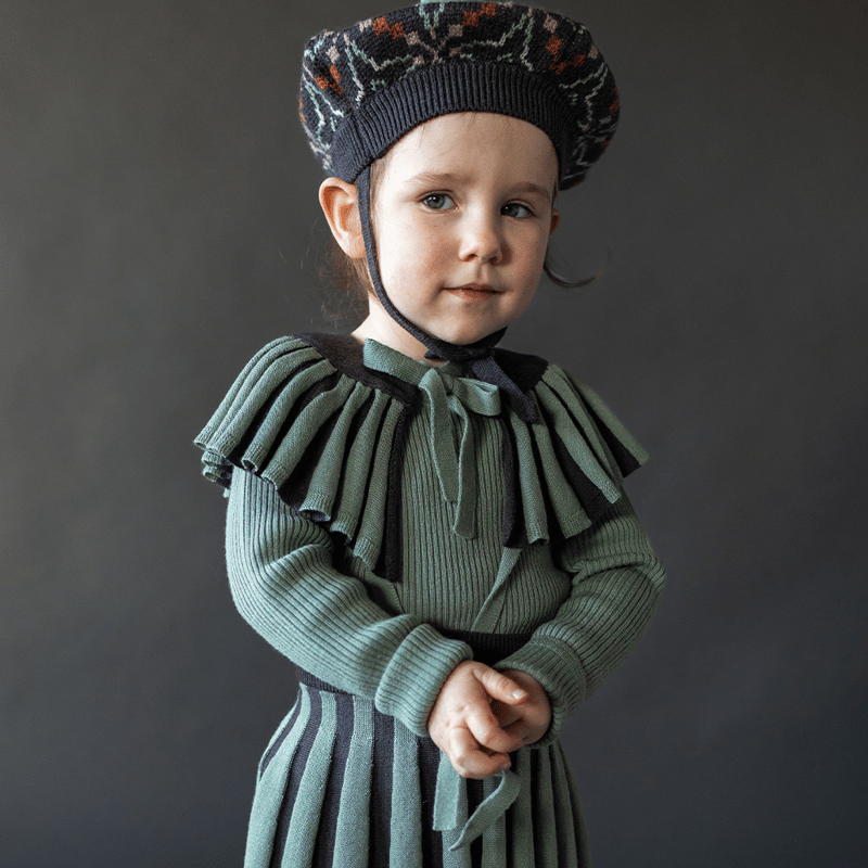 MABLI フリルニット EIRLYS ROMPER mabli フリル付きロンパース マブリ