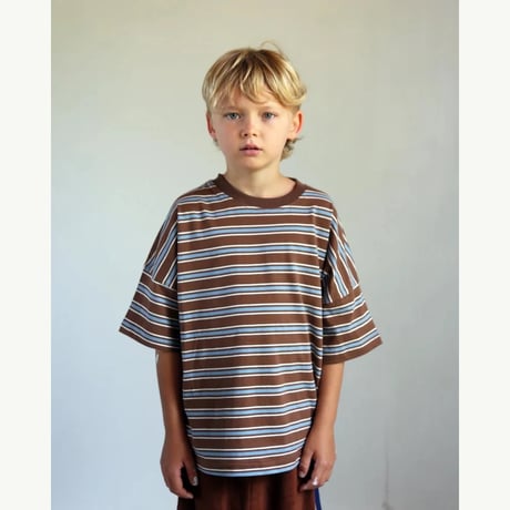【 ラスト1点 】SUMMER and STORM  /  OVERSIZED TEE - COCO RETRO STRIPE