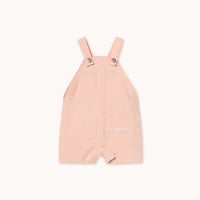 TINYCOTTONS  /  SOLID SHORT DUNGAREE -pastel pink