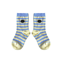 【 ラスト1点 】MABLI  /  BARRI SOCKS - CHAMBRAY BLUE/YUZU