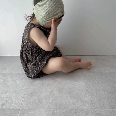 poche  /  bow tie bonnet - pistachio × oatmeal