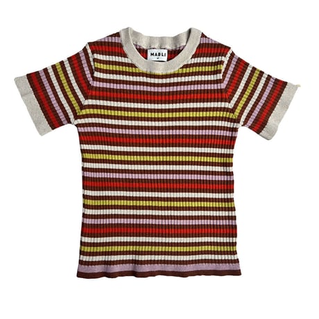【 ラスト1点 】MABLI  /  AERON TEE - MAPLE STRIPE
