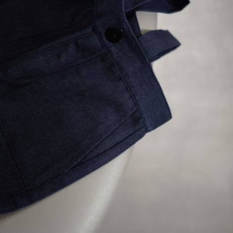 poche  /  denim salopette - indigo