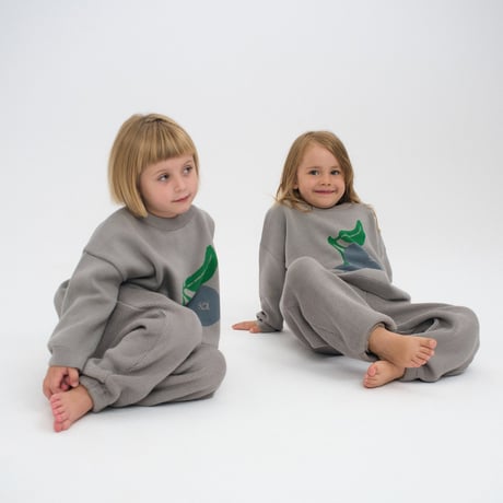 【 予約 】Meadow's Tale  /  Cotton baggy pants – grey