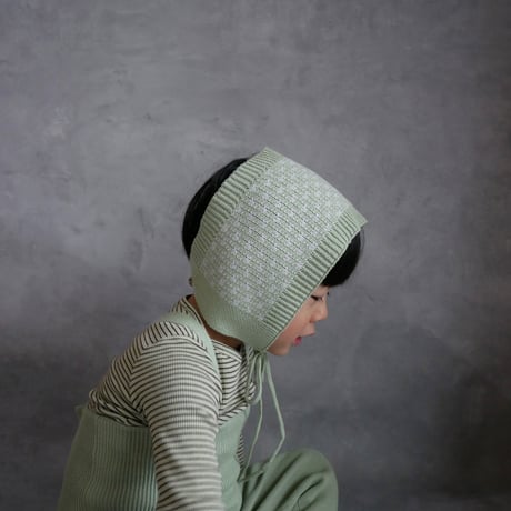 【 ラスト1点 】poche  /  knit salopette - pistachio