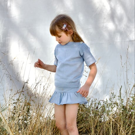 【 ラスト1点 】iver & isla  /  solid skirted bloomer  - bluebell