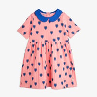 【 ラスト1点 】MINI RODINI  /  Outlined hearts aop ss dress