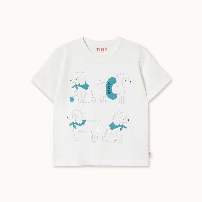 TINYCOTTONS / POODLE GRAPHIC TEE off-white |