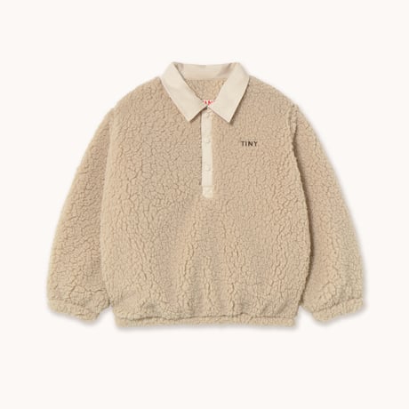 TINYCOTTONS  /  SHERPA COLLAR SWEATSHIRT   -dark vanilla