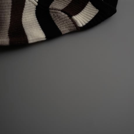 poche  /  mulch stripe rib sweater - brew