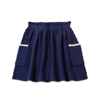 knit planet / FLORAL SKIRT -NAVY