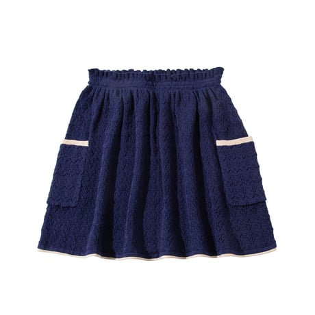 knit planet / FLORAL SKIRT -NAVY