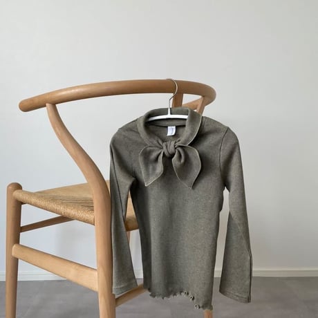 【 ラスト1点 】matph /  bowtie longsleeve tee  khaki