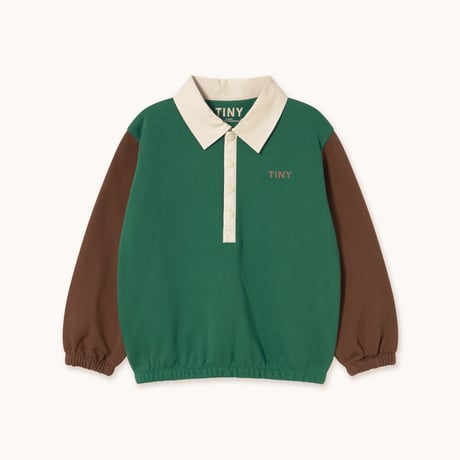 TINYCOTTONS  /  COLOR BLOCK POLO SLEEVE TEE