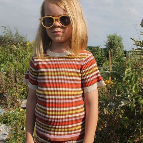 【 ラスト1点 】MABLI  /  AERON TEE - MAPLE STRIPE