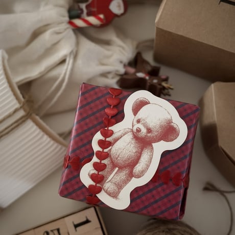 【 同梱不可商品 】RITAPAPERI  /  holiday wrapping paper bordeaux set -A4
