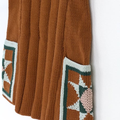 【 ラスト1点 】 iver & isla  /  patchwork quilt tunic  -acorn