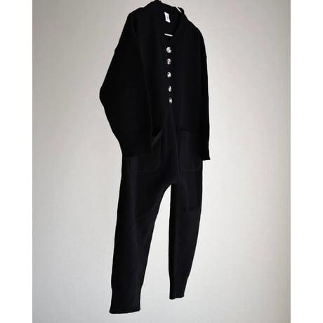 【 ラスト1点 】poche  /  knit jumpsuit  - ink