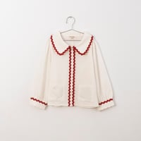 【 ラスト1点 】FISH & KIDS  /  BASIC BLOUSE WITH RED RIBBON