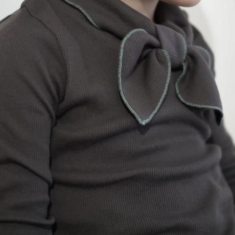 matph /  bowtie longsleeve tee  -deep brown［ RITAPAPERI original color ］deep brown
