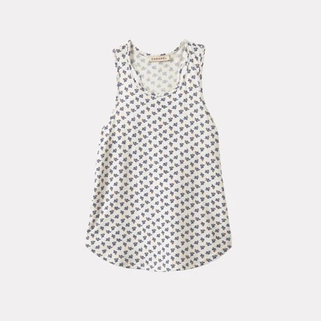 CARAMEL  /  CASSIA TOP - ECRU DISTY PRINT