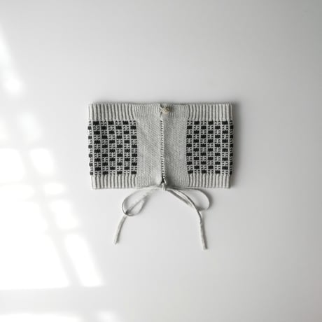 poche  /  bow tie bonnet - oatmeal × black