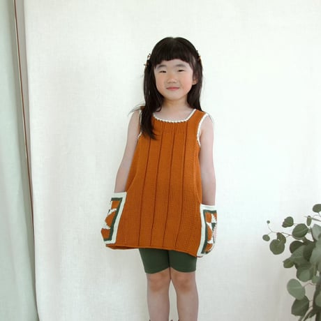 【 ラスト1点 】 iver & isla  /  patchwork quilt tunic  -acorn
