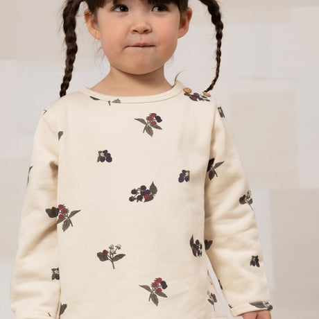 STUDIO BOHEME  /  NOÉ SWEAT-SHIRT  ECRU / BLACKBERRIES