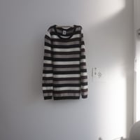 poche  /  mulch stripe rib sweater - brew