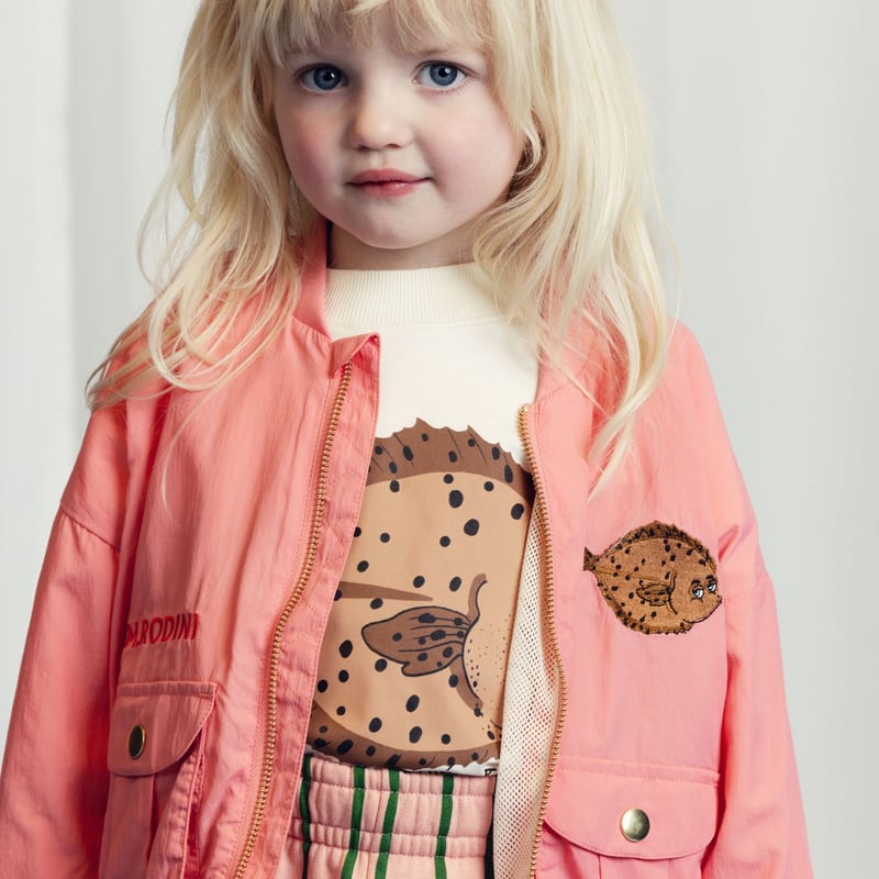 MINI RODINI / Flundra sp ss tee -Offwhite |