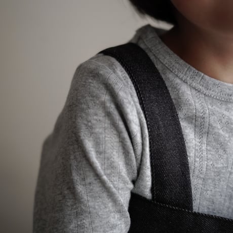 poche  /  denim salopette - sumi