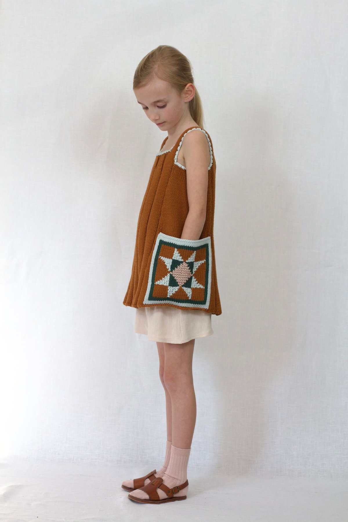 ワンピース iver and isla 4y ラスト1点 】 iver & isla / patchwork quilt tunic