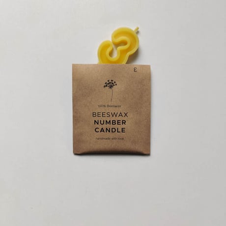 korys /  HANDMADE BEESWAX NUMBER CANDLES