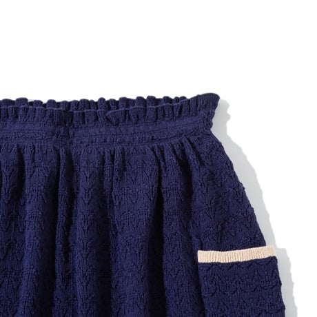 knit planet / FLORAL SKIRT -NAVY