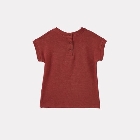 CARAMEL  /  CRESS BABY T-SHIRT - BURGUNDY