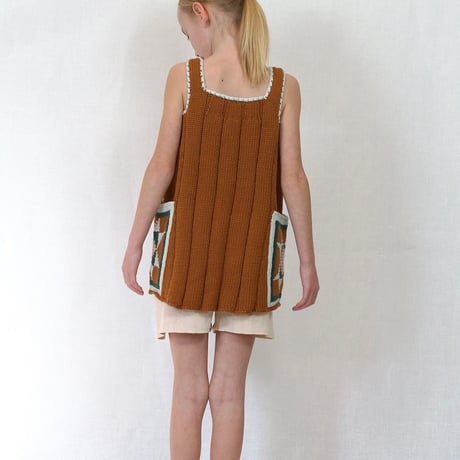 【 ラスト1点 】 iver & isla  /  patchwork quilt tunic  -acorn