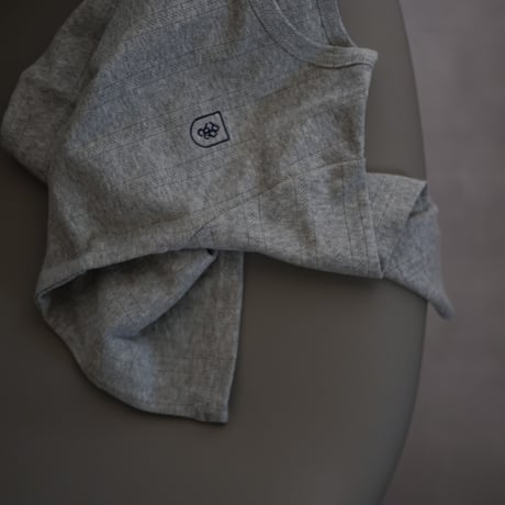 poche  /  standard pointelle L/S tee - fog