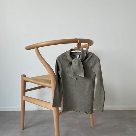 【 ラスト1点 】matph /  bowtie longsleeve tee  khaki