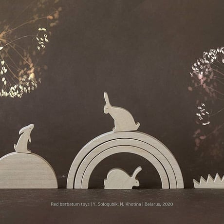 REDBARBATUM /  Rabbit Children Wooden Figure