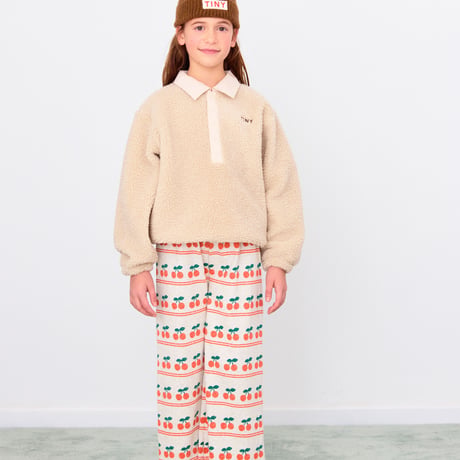 TINYCOTTONS  /  SHERPA COLLAR SWEATSHIRT   -dark vanilla