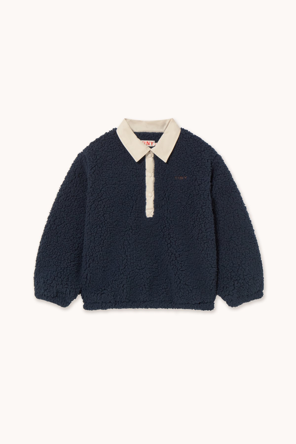 TINYCOTTONS / SHERPA COLLAR SWEATSHIRT -nav