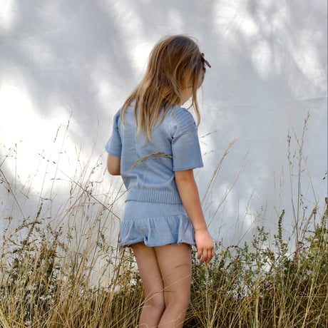 【 ラスト1点 】iver & isla  /  solid skirted bloomer  - bluebell