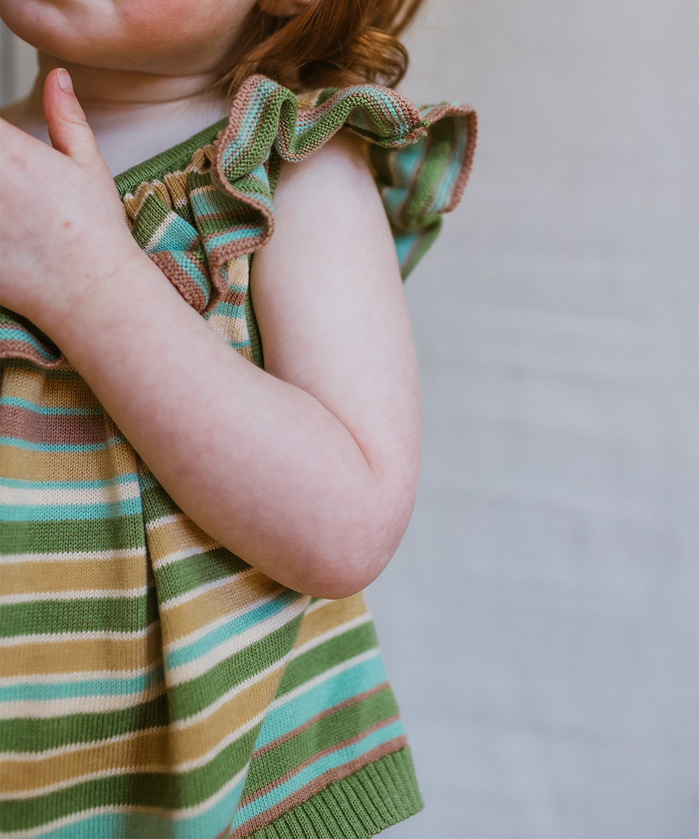 mabli 25ss meadow stripe vest necktie ボトムス mabli 25ss meadow