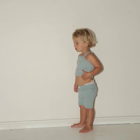SUMMER and STORM  /  CLASSIC CROPPED SINGLET - BLUE