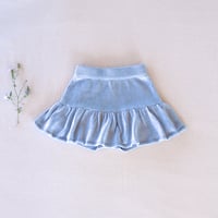 【 ラスト1点 】iver & isla  /  solid skirted bloomer  - bluebell