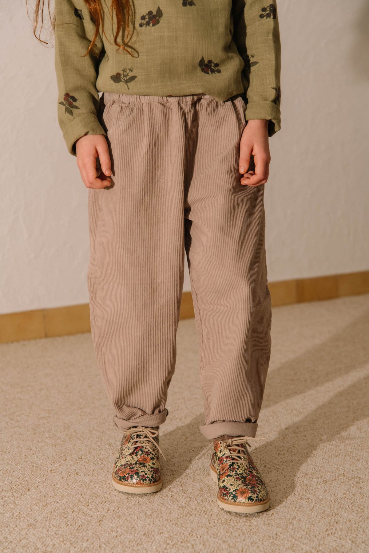BOHEME ♡ CARROT PANTS CORDEROY 36m Carrot Corduroy Pants Green from Birth to 10Y Organic Cotton