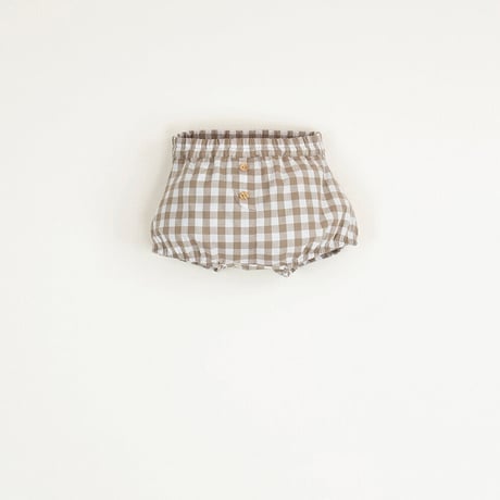 Popelin  /  Gingham organic culotte with placket
