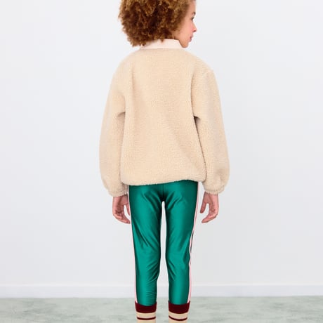 TINYCOTTONS  /  SHERPA COLLAR SWEATSHIRT   -dark vanilla